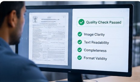 Digitization quality control and document image verification